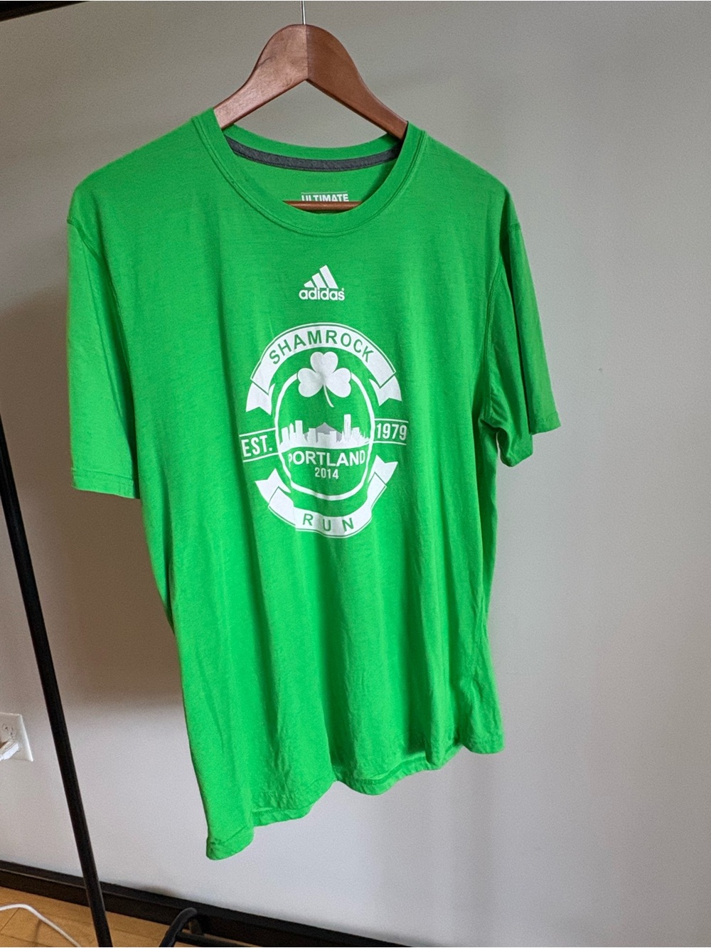 adidas Green Shamrock Run Graphic Tee